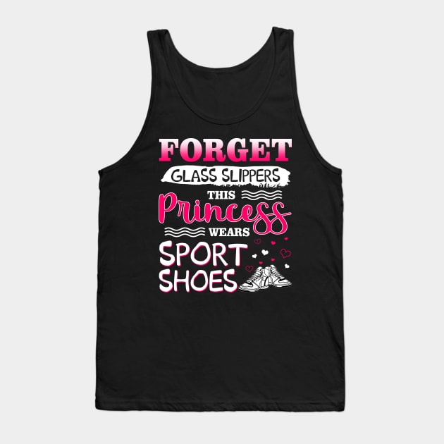 Forget Glass Slippers This Princess Wear Sport Shoes Tank Top by Manonee